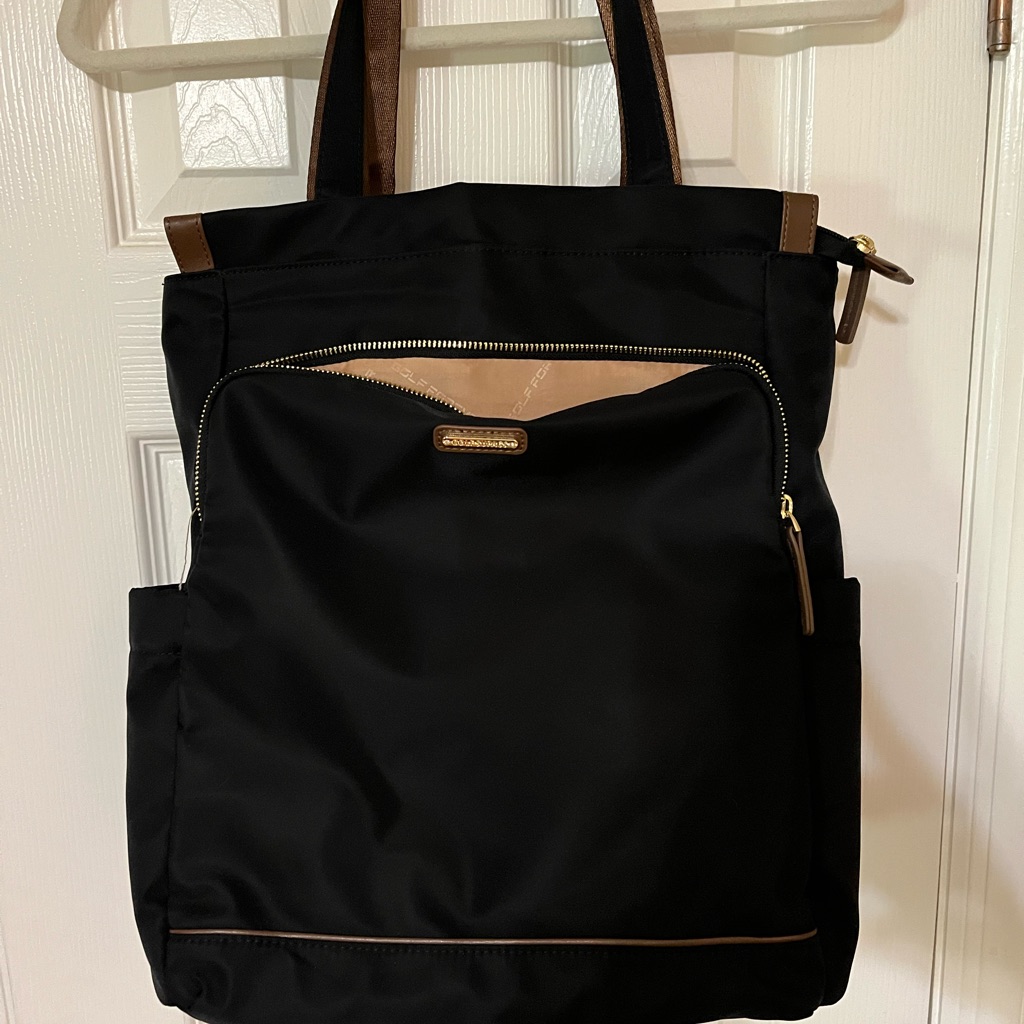Amazon Black Laptop Tote With Brown Trim